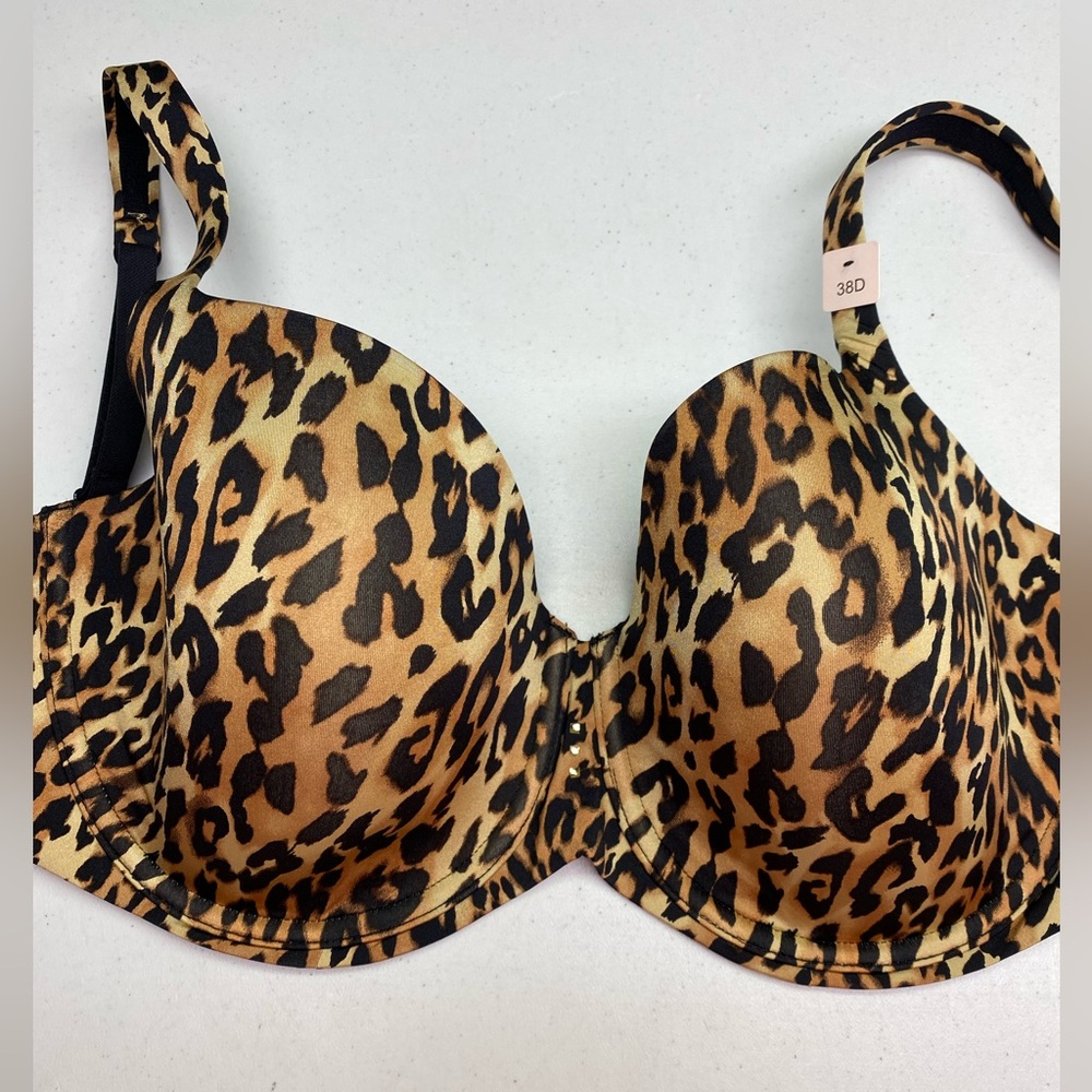 NWT LS LEOPARD Lightly Lined Underwire, 38D *P1047